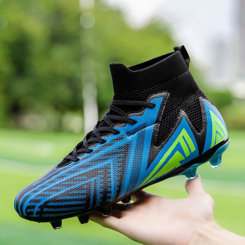 Football shoes Men's long broken nails football shoes professional sneakers High top training sneakers people straw shoes