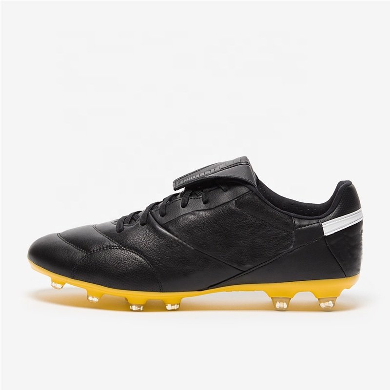 SMD custom fg hot sell black sport cleats soccer football men shoes