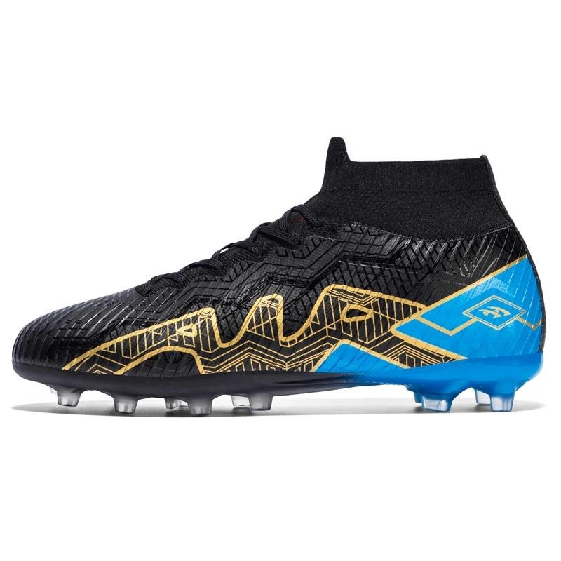 New Men's Football Boots High-top Soccer Shoes High Quality FG/TF Soccer Cleats Anti-Skid Kids Outdoor Training Football Shoes