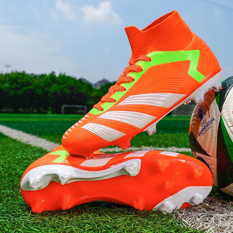 SeeMore Selection Men's High-Tops Firm Ground Sports Athletic Combat Turf Boots Soccer Cleats Football Shoes