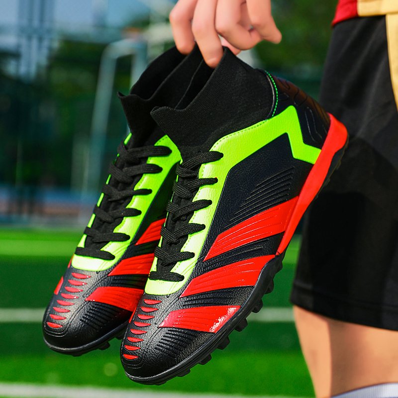 SeeMore Selection Men's High-Tops Firm Ground Sports Athletic Combat Turf Boots Soccer Cleats Football Shoes