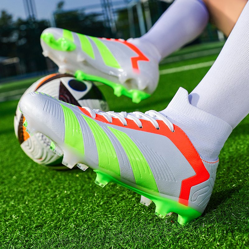SeeMore Selection Men's High-Tops Firm Ground Sports Athletic Combat Turf Boots Soccer Cleats Football Shoes