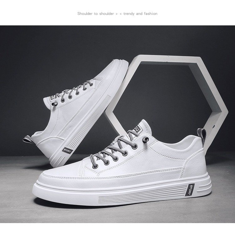 2024 autumn new men's fashion casual sports shoes soft sole flat wear-resistant casual skateboard shoes lace-up walking shoes