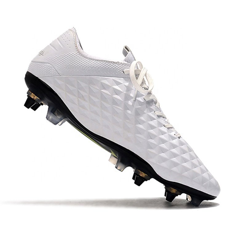 Newest football shoe model white soccer shoes SG spikes low ankle soccer boots cleats for men fast deliver for you