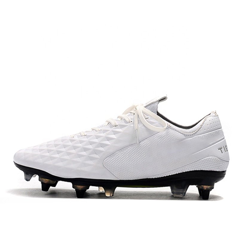 Newest football shoe model white soccer shoes SG spikes low ankle soccer boots cleats for men fast deliver for you