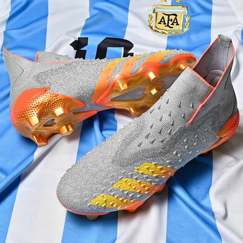 High Top Outdoor Field Soccer Shoes AG soccer cleats men youth sports training football boots chuteira de campo futebol