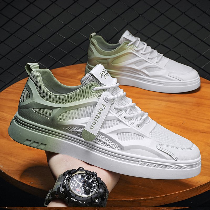 2024 autumn new men's fashion casual sports shoes soft sole increase sports skateboard shoes lace-up walking shoes