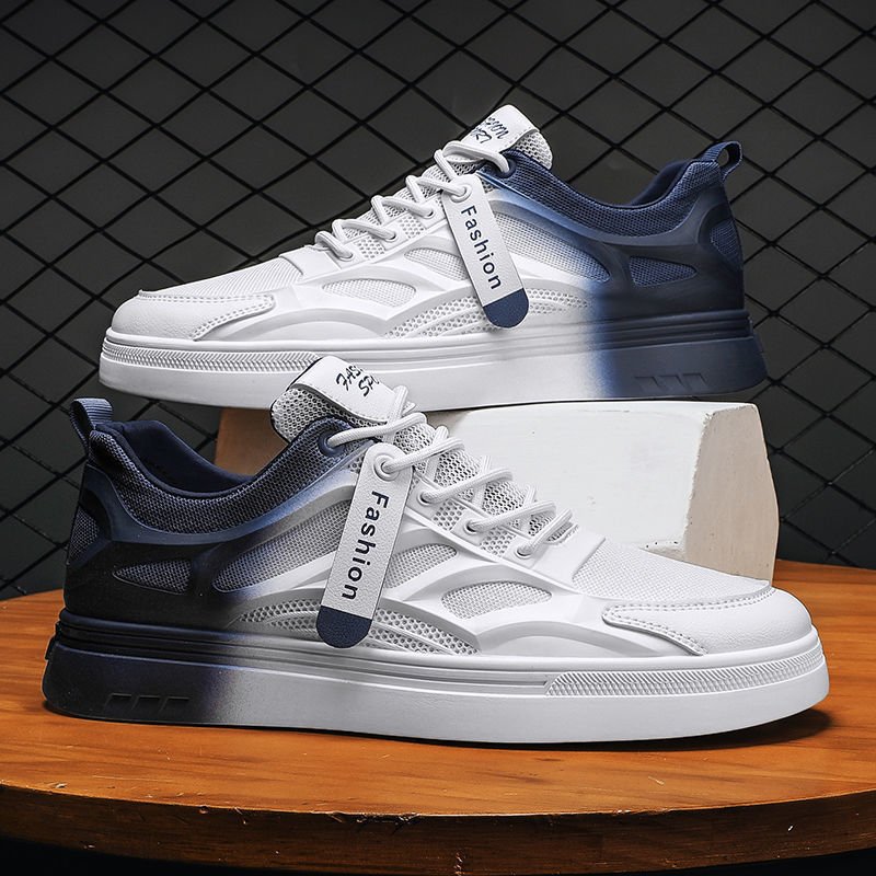 2024 autumn new men's fashion casual sports shoes soft sole increase sports skateboard shoes lace-up walking shoes
