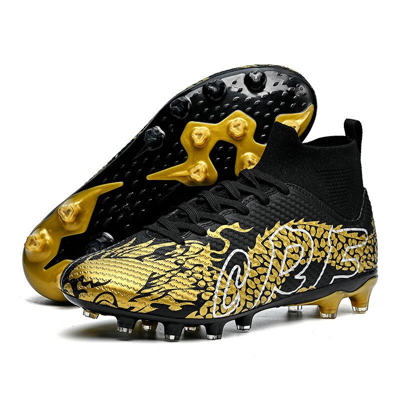 Popular Promotional High Quality Impact Resistance Soccer Shoes Non-slip High Top Zapatos de Futbol For Men Women
