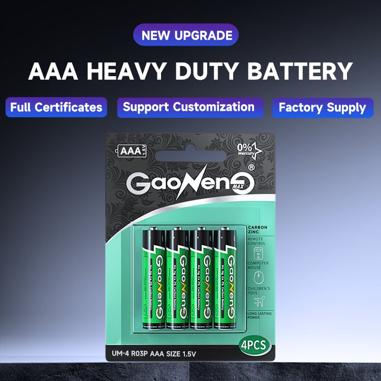Zinc R03 Um4 Battery Cheapest Aaa Size Carbon for Remote TV R03 Size Aaa 1.5V Soccer Shoes Batteries Aa Cell