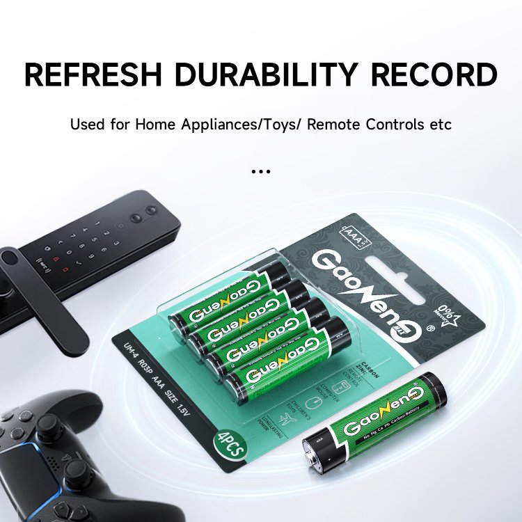 Zinc R03 Um4 Battery Cheapest Aaa Size Carbon for Remote TV R03 Size Aaa 1.5V Soccer Shoes Batteries Aa Cell