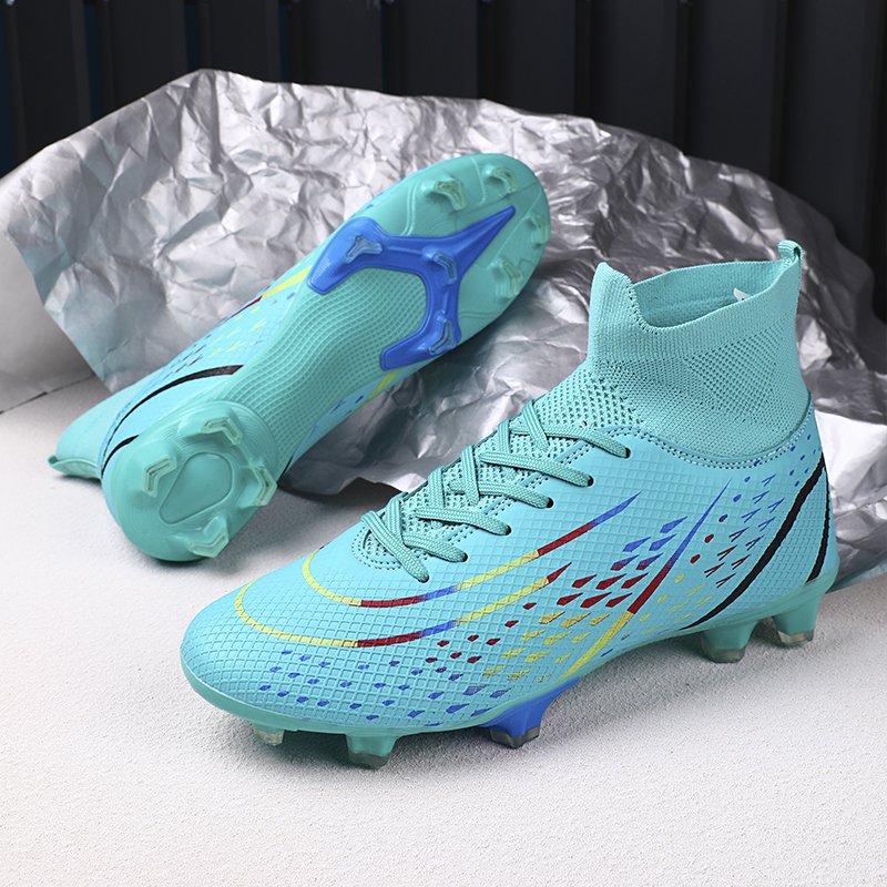 Hot selling high top fashion football sport shoes wholesale outdoor football shoes men soccer shoes lightweight football boots