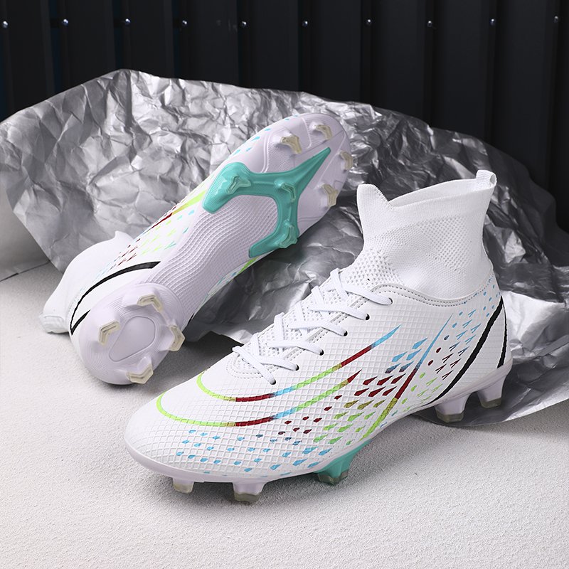 Hot selling high top fashion football sport shoes wholesale outdoor football shoes men soccer shoes lightweight football boots