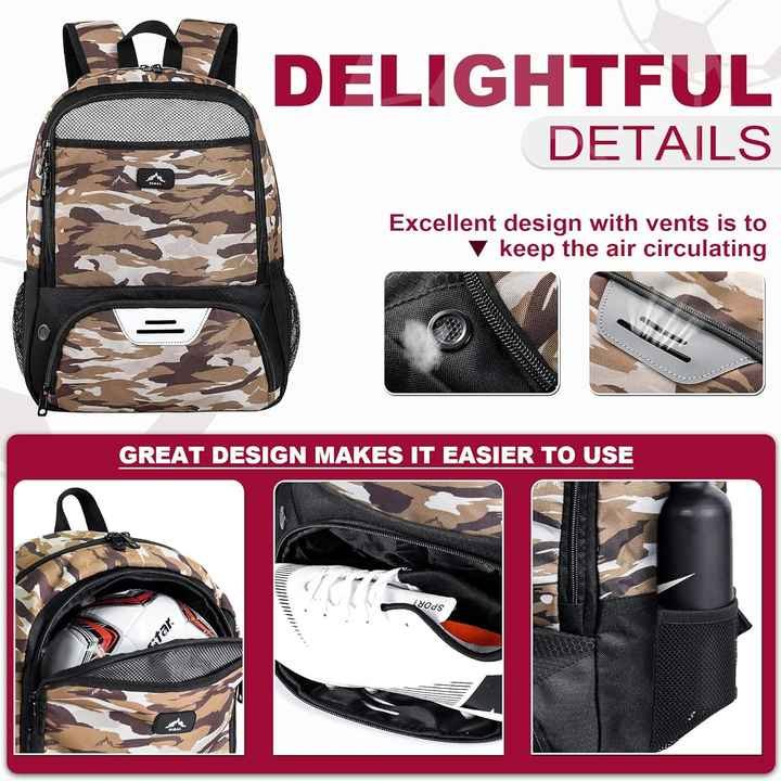 Boys Girls Soccer Backpack & BagsSoccer Bag- for Basketball, Volleyball & Football | Includes Separate Cleat and Ball