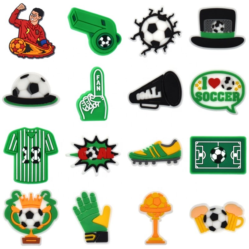 Hot Selling Soccer Shoe Charms soccer shoe lace charms Decorations Accessories EuroCup shoe charm