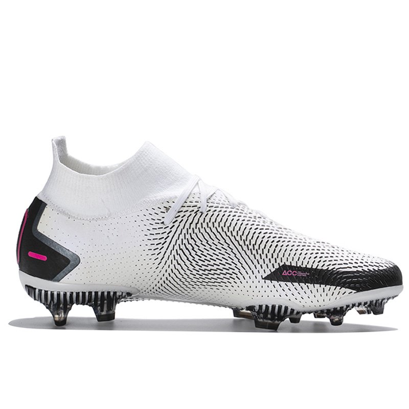 Branded shoes men color white cheap sport shoes football boots for men high ankle FG spikes soccer cleats
