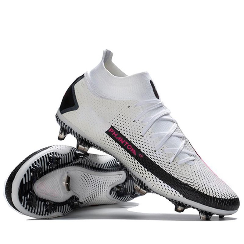 Branded shoes men color white cheap sport shoes football boots for men high ankle FG spikes soccer cleats