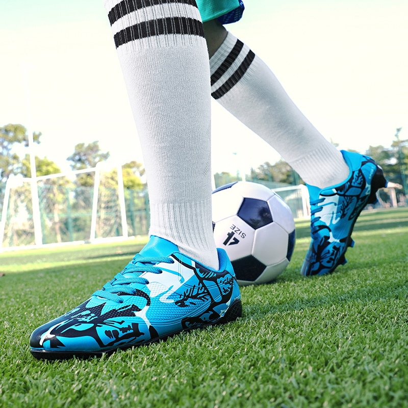 2024 Factory Wholesale Tpu Soccer Shoe Football Boots Sneakers For Men Sports Training Sneakers Outdoor Long Nail Football Shoes