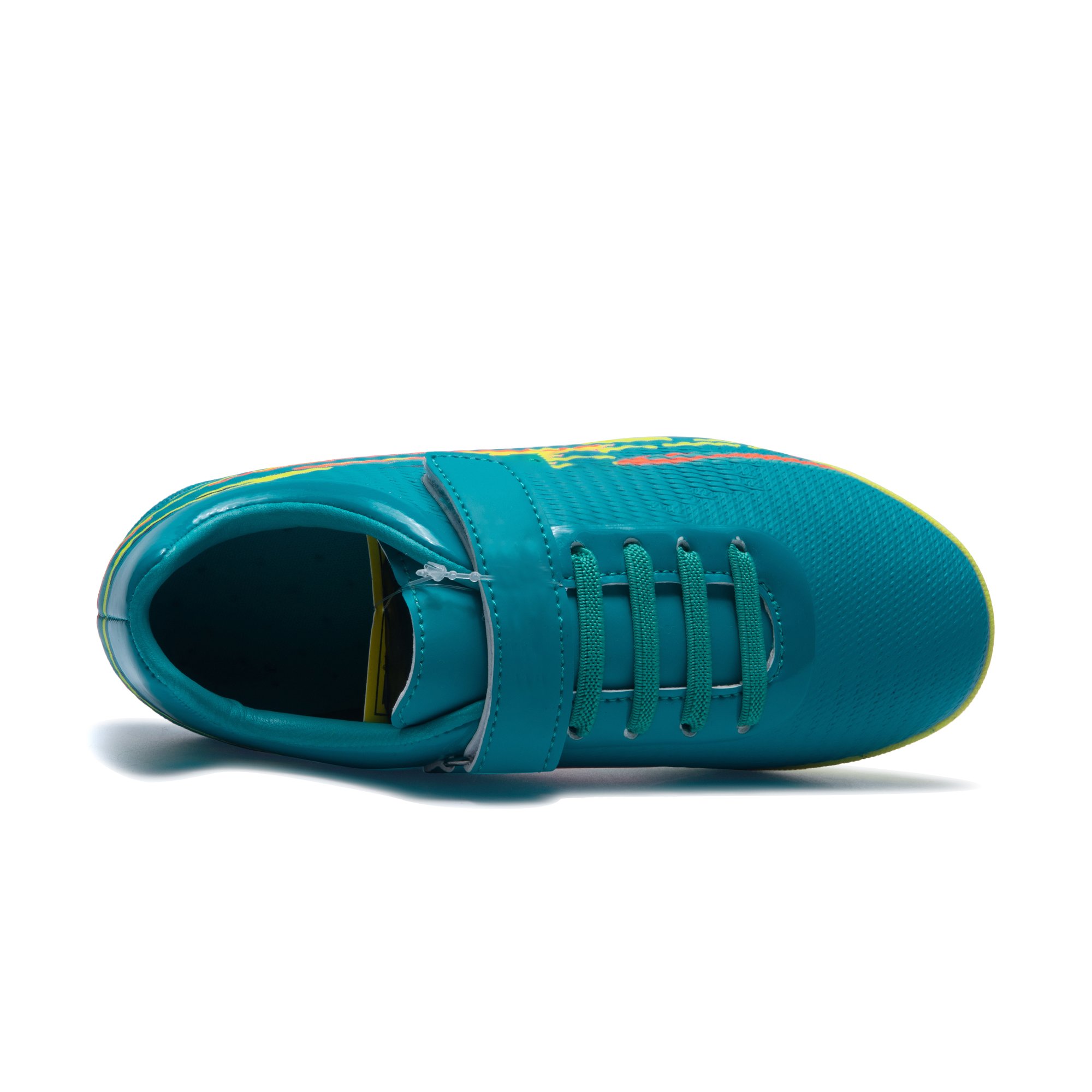 Luson Bruno J Tx 3 Fx Lightweight Velcro Green Soccer Shoes for Children Turf Field Friendly