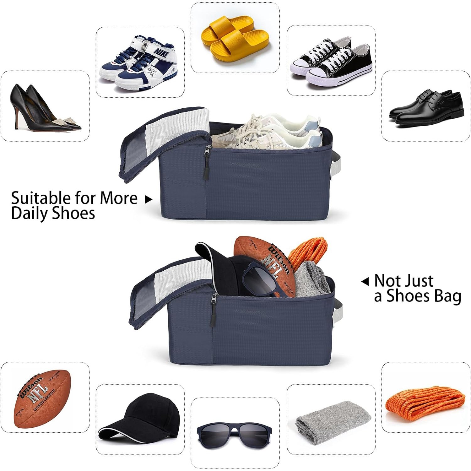 custom oxford waterproof travel carrier sports golf soccer shoe boot sneaker bag