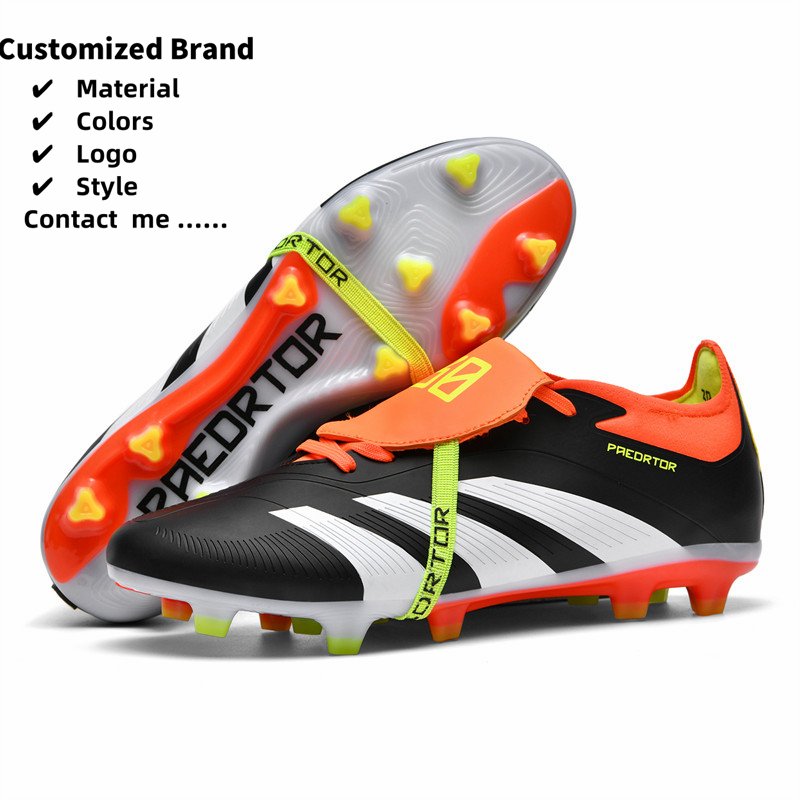 Factory Direct Wholesale Men Outdoor Sport football shoes black Kids Soccer Shoes Low Price Football Shoes Custom