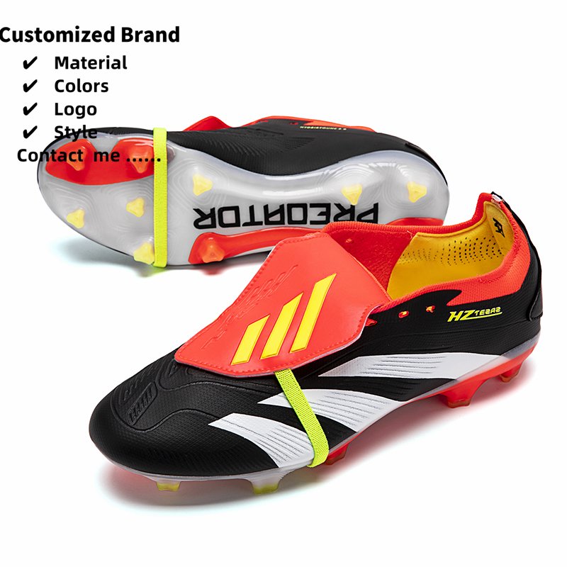 Factory Direct Wholesale Men Outdoor Sport football shoes black Kids Soccer Shoes Low Price Football Shoes Custom