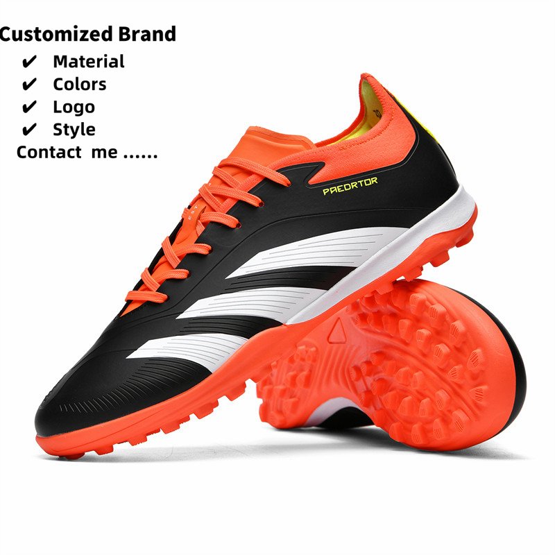 Factory Direct Wholesale Men Outdoor Sport football shoes black Kids Soccer Shoes Low Price Football Shoes Custom