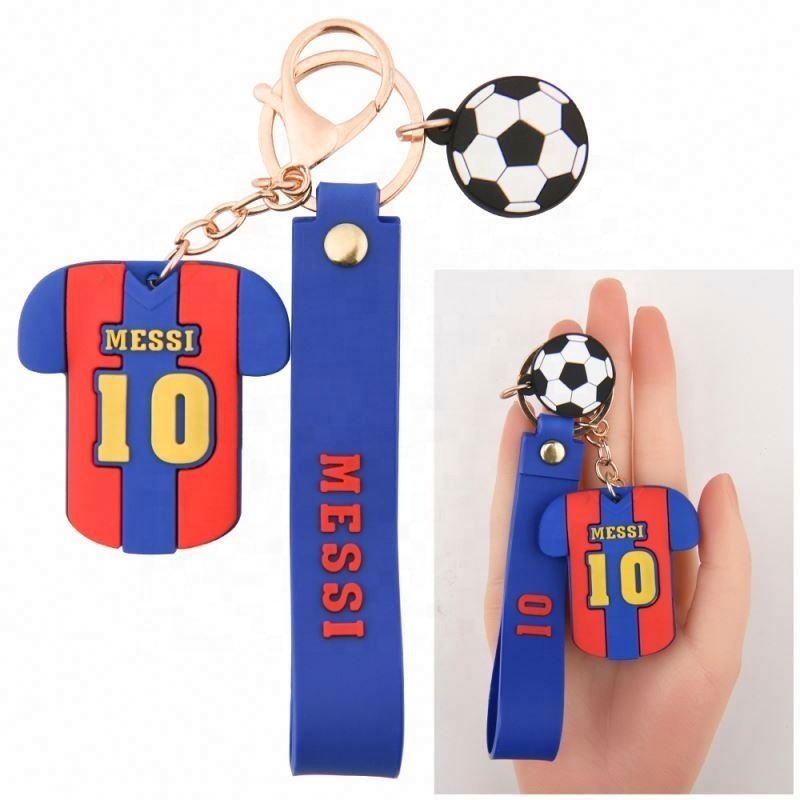 Messi Keychain 3D soccer custom jersey Key chain
