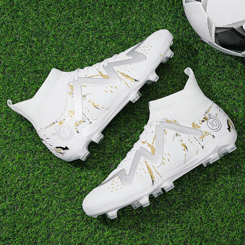 customize white and black pu upper football shoes low cut TPU sole soccer boot zapato de futbol bootbal for men and children
