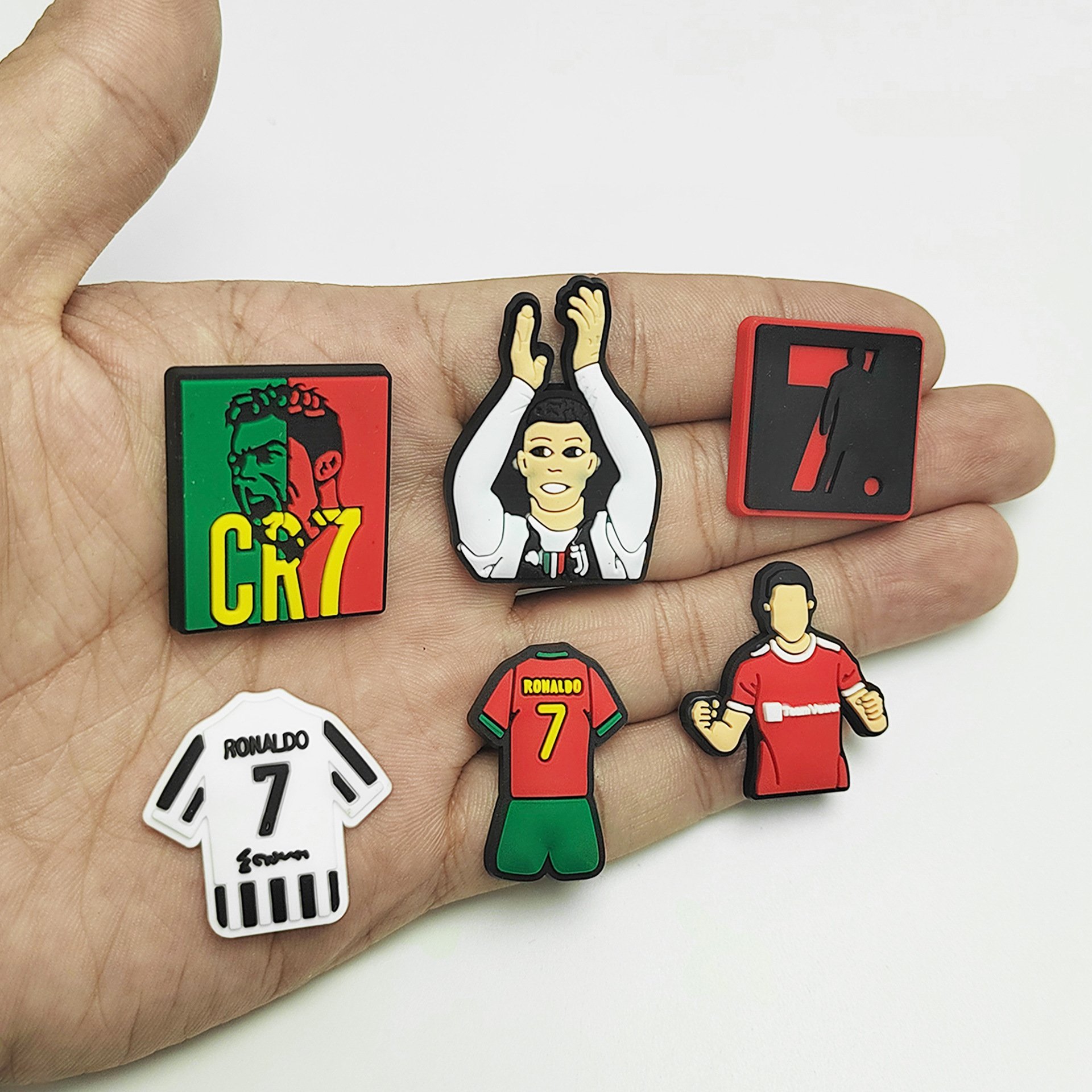 Wholesale Soccer Star C.Ronaldo PVC Shoe Charms Clog Charms