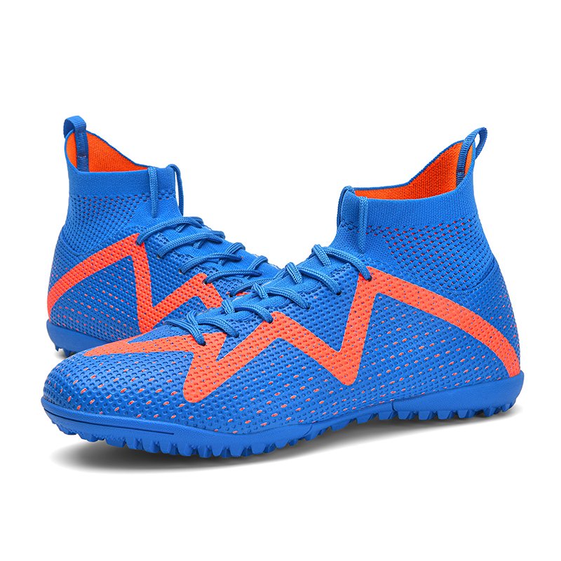 Best Selling Outdoor Anti-Slip TPU Studs Elastic Wrap Comfort Stripe Breathable Kids Soccer Shoes Women Soccer Shoes