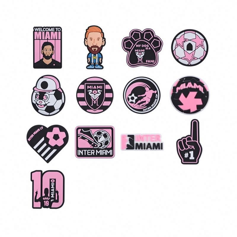 Sport Football Fan Clog Charm Soccer Star Cristiano Ronaldo Football Team Shoe Charms Wholesale Pvc Sports Team Clog Charms