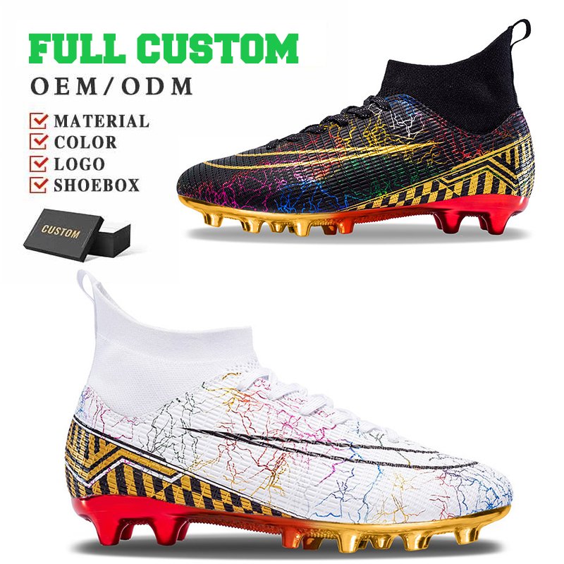 Soccer Boots Breathable Mesh Comfortable Lawn Anti-Slip Spike Wear-Resistant Football Cleats Shoes Men Soccer Boots