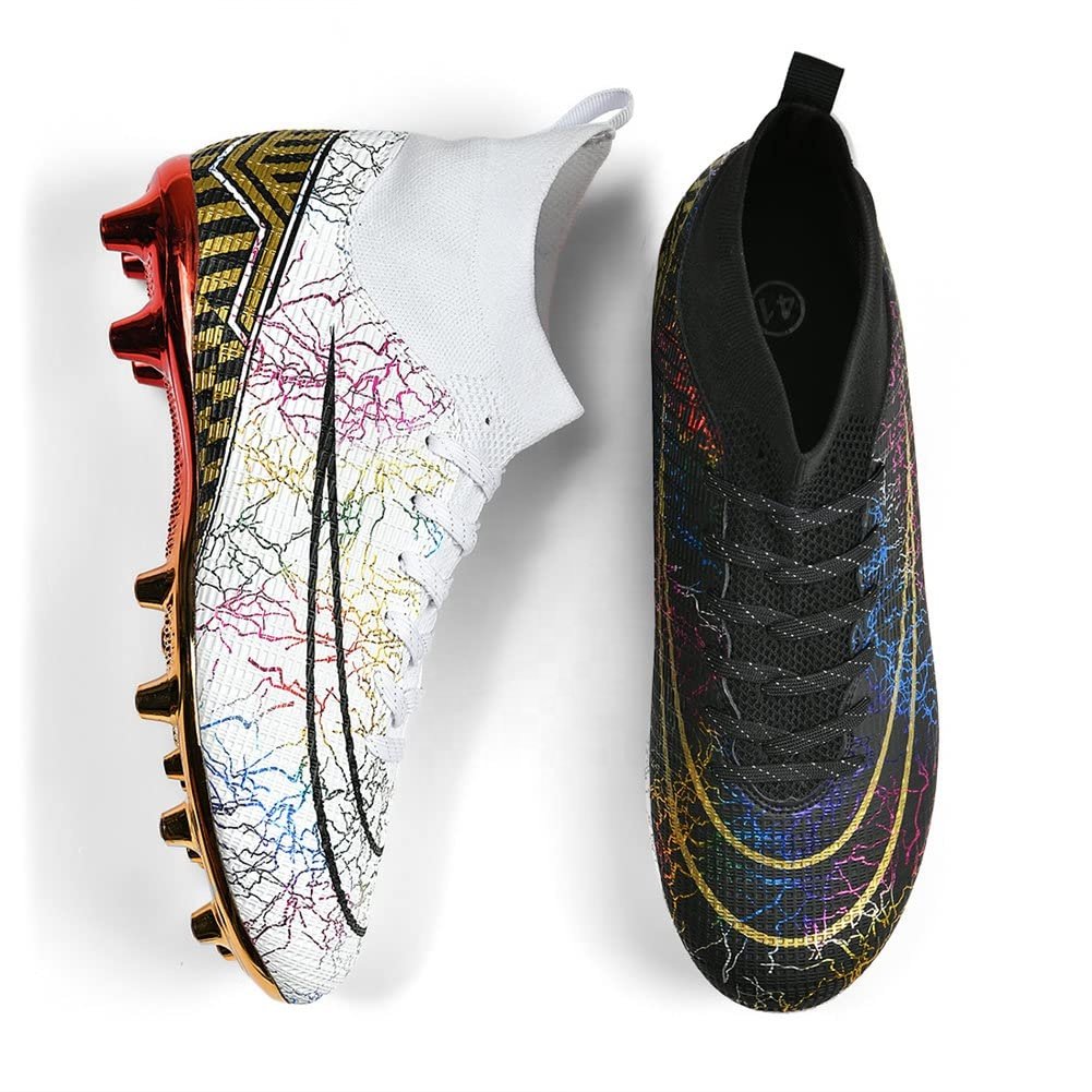 Soccer Boots Breathable Mesh Comfortable Lawn Anti-Slip Spike Wear-Resistant Football Cleats Shoes Men Soccer Boots