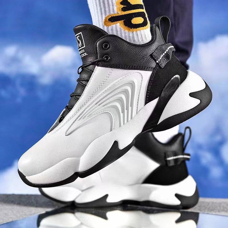 Autumn and winter new casual high-top sneakers dad shoes men's trendy sports basketball shoes men's sports running