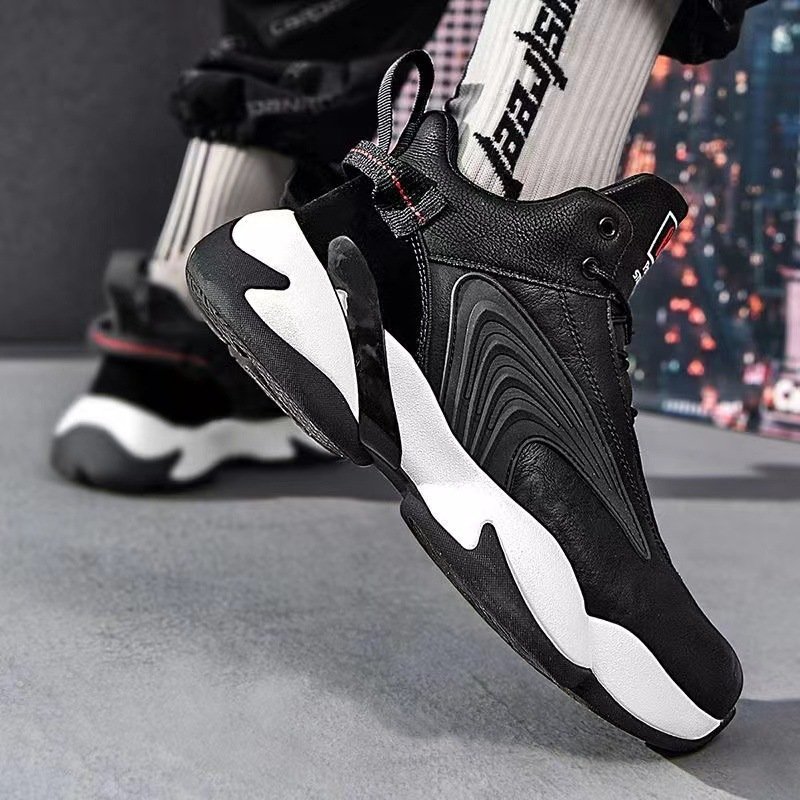 Autumn and winter new casual high-top sneakers dad shoes men's trendy sports basketball shoes men's sports running