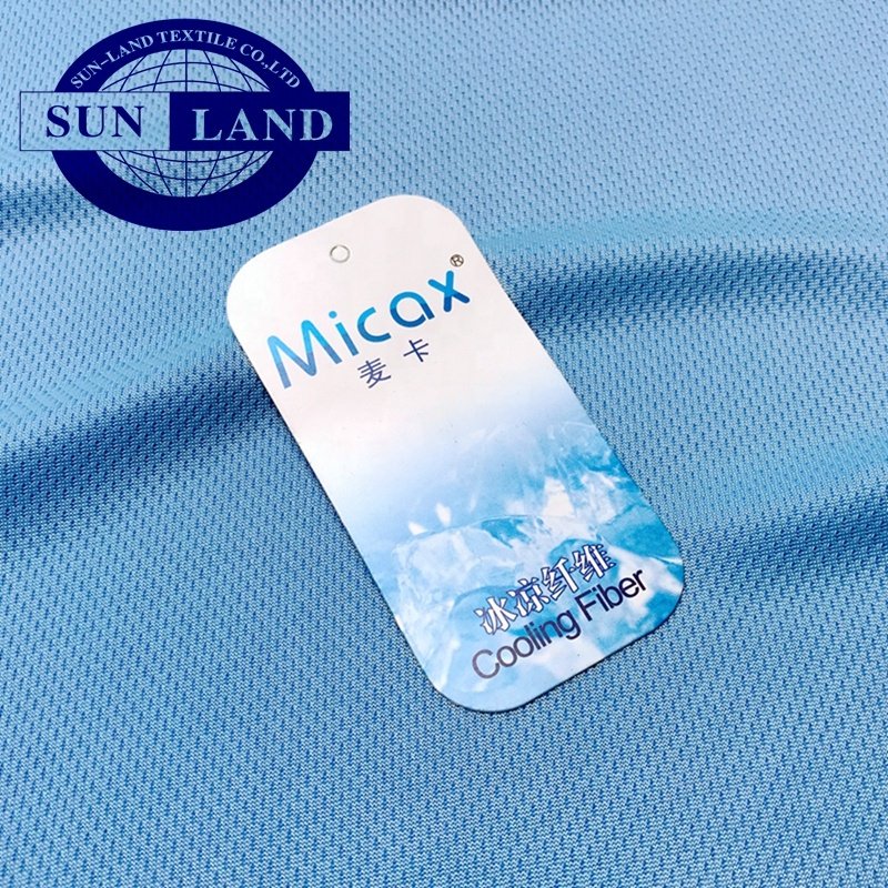 Summer hometextile material cooling quick dry moisture micax nylon poly knit birdeye mesh fabric