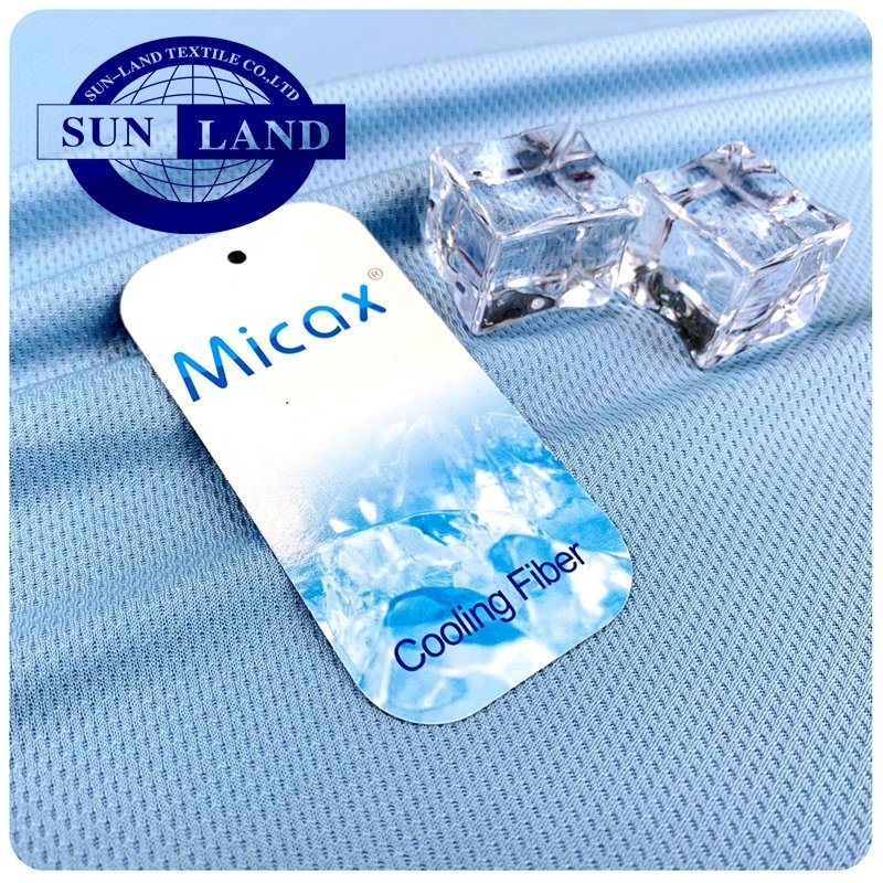 Summer hometextile material cooling quick dry moisture micax nylon poly knit birdeye mesh fabric