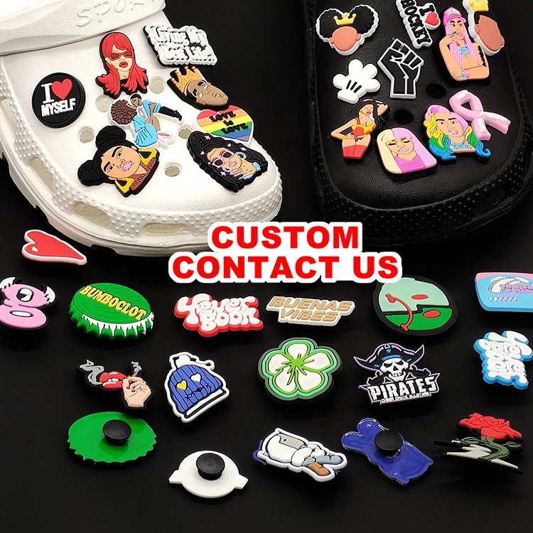 Custom Logo Wholesale New Design Blank PVC Makeup Handbag Tote Silicone Beach Insert Bogg Bag Bit Charms Accessories Available