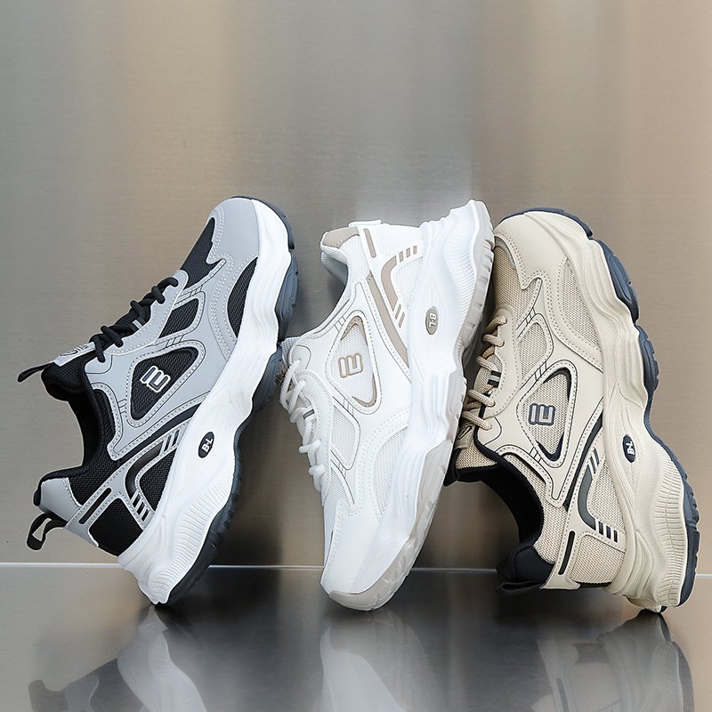 2024 autumn new men's fashion casual sports shoes soft sole wear-resistant casual walking shoes sports skateboard shoes
