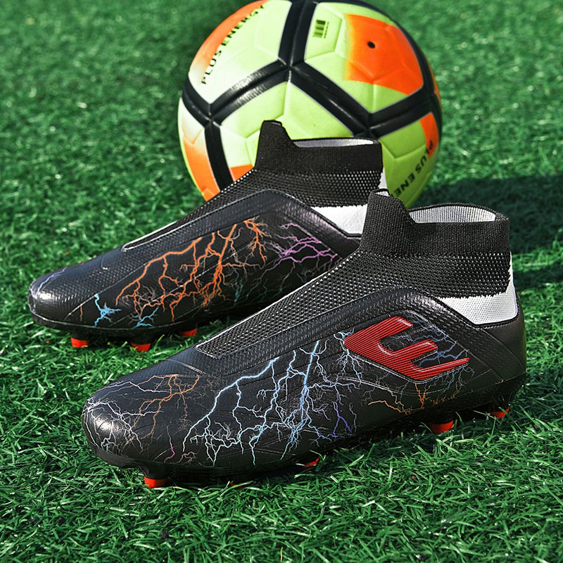 EACH New High-top Football Shoes Men's Wholesale Adult Big Size FG Long Spikes TF Spikes Artificial Turf Training Shoes