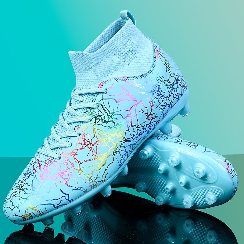 Stylish Long Spike Soccer Shoes Lightweight Breathable Design Comfortable Football Shoes