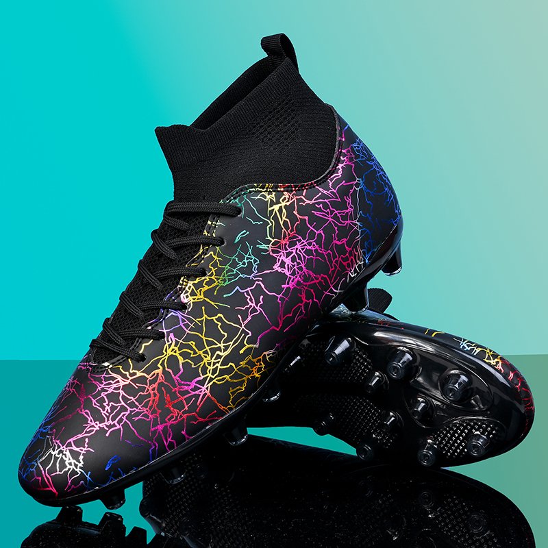 Stylish Long Spike Soccer Shoes Lightweight Breathable Design Comfortable Football Shoes