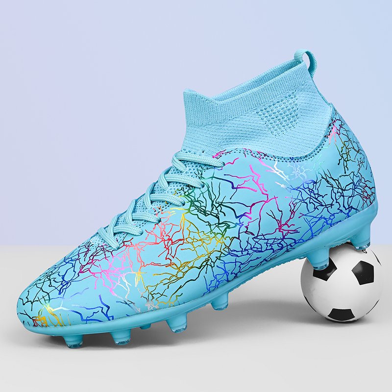 Stylish Long Spike Soccer Shoes Lightweight Breathable Design Comfortable Football Shoes