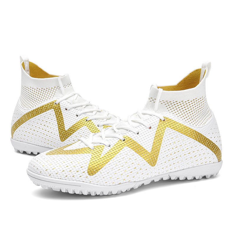 Wholesale Indoor Turf Adult Training Sport Sneaker 2023 Chuteiras High with Ankle Futsal Men Soccer Cleats Football Boots Shoes