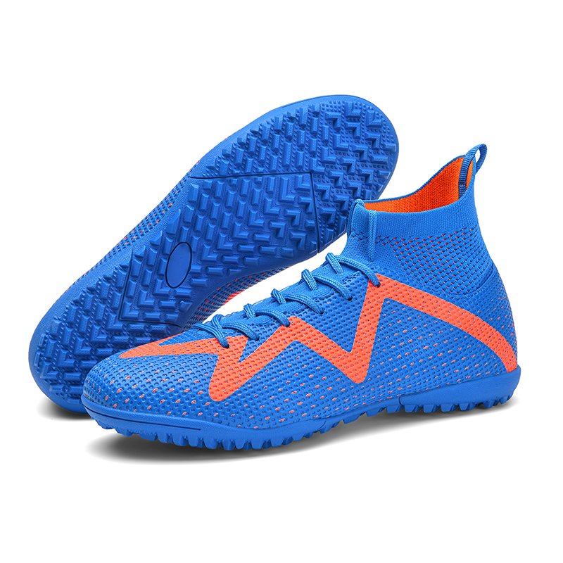 Wholesale Indoor Turf Adult Training Sport Sneaker 2023 Chuteiras High with Ankle Futsal Men Soccer Cleats Football Boots Shoes