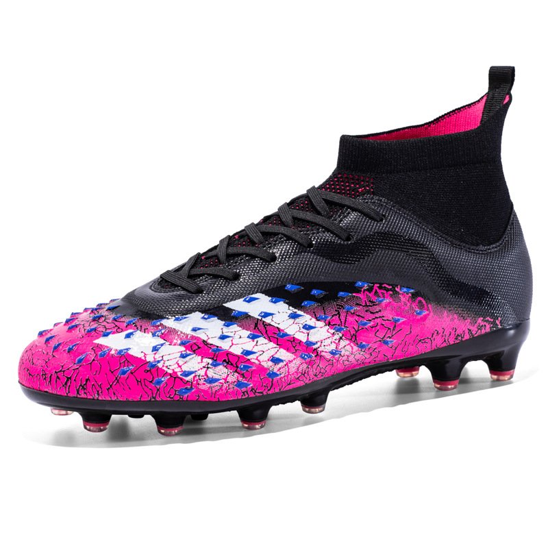 High-quality high-top soccer boots men's women's adult soccer training shoes long spikes broken spikes features cheap