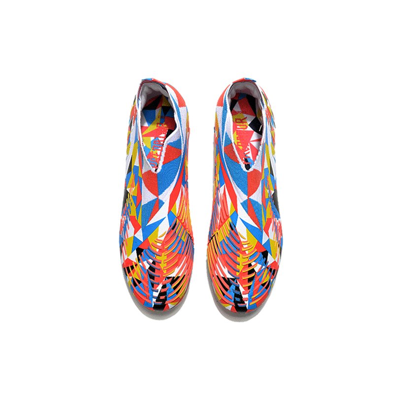 Plating bottom Football Shoes Soccer Knitted Predator Edge Geometric FG Men Cleats Football Boots