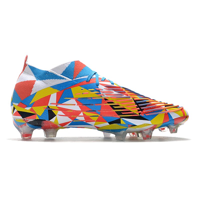 Plating bottom Football Shoes Soccer Knitted Predator Edge Geometric FG Men Cleats Football Boots