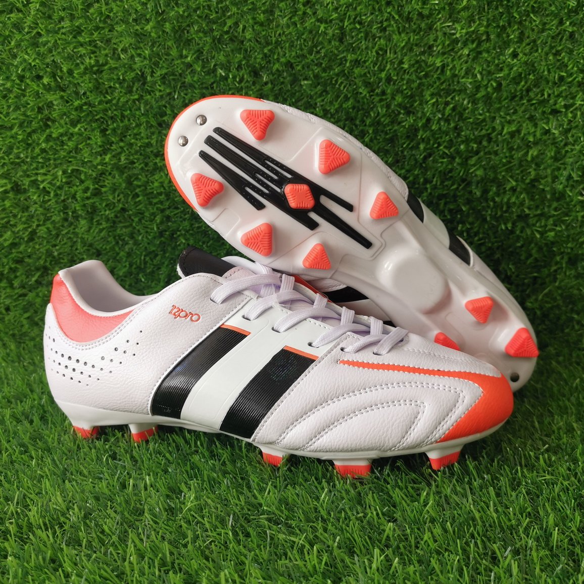 latest design soccer men mid cut TPU football shoes customized brand soccer boots